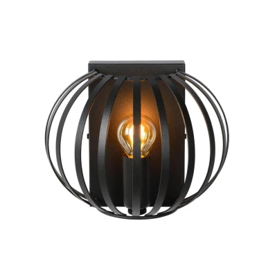 Afbeelding van Lucide MANUELA Wandlamp 1xE14 Zwart