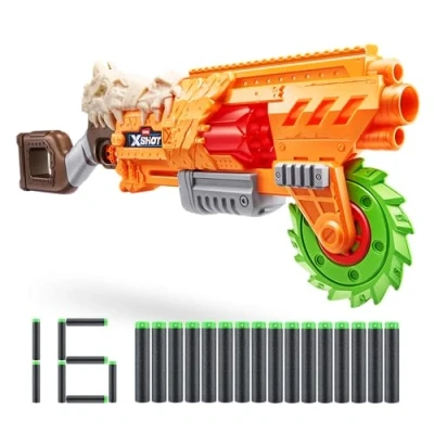 Afbeelding van XShot ZURU Doomsday Insanity HorrorFire met 16 darts, Air Pocket dartpijlen Technologie en Dart vakken, outdoor speelgoed voor kinderen, meisjes, jongens volwassenen