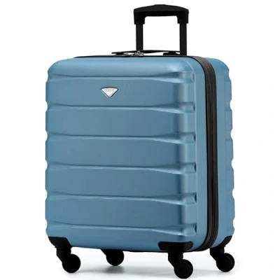 Afbeelding van Flight Knight ABS harde koffers, cabine en handbagageopties, goedgekeurd voor meer dan 100 luchtvaartmaatschappijen, waaronder easyJet, British Airways, RyanAir, Virgin Atlantic, Emirates, blauw/zwart