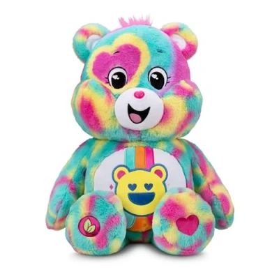 Afbeelding van Care Bears Good Vibes beer 60cm, Jumbo Pluche, verzamelbaar en extra knuffelbare teddybeer, zachte knuffel voor kinderen, geschikt jongens meisjes vanaf 4 jaar