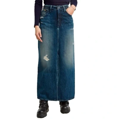 Afbeelding van G Star Viktoria Maxirok, Dames, Maat: 25, Worn in mountain dusk destroyed