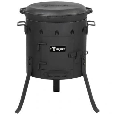 Afbeelding van BBQ Toro gietijzeren kazan met oven Ø 35 cm 12,1 l pan goulashketel, vuurketel, outdoor vuuroven, stoofpotoven, vuurkorf, buitenkeuken, Utschak