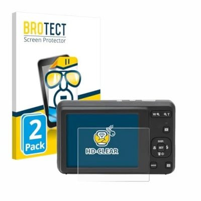 Afbeelding van BROTECT (2 Stuks) Schermbeschermer voor Kodak Pixpro FZ55 Screen Protector Transparant