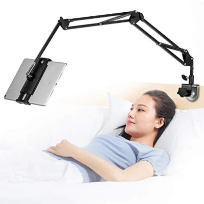 Afbeelding van Verstelbare tabletstandaard, opvouwbare tabletstandaard voor bed, aluminium universele flexibele tablethouder met 360 graden rotatie iPad/iPhoneX/iPad Pro/N Switch of andere apparaten van 4,5
