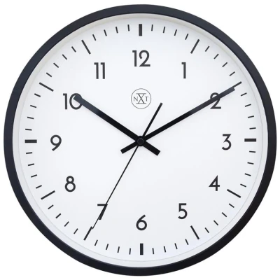 Afbeelding van Wandklok NXT dia 30cm zwart/wit kunststof Easy Big