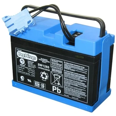 Afbeelding van Peg Pérego Accu 12 Volt/8 Ah Geschikt voor diverse Elektrische Kinderauto&#039;s Blauw/Zwart Werktijd: 40 95 min Laadtijd: 14 uur