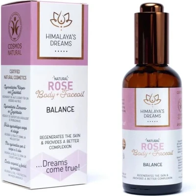 Afbeelding van Himalayas Dreams ayurvedische huid en gezichtsolie roos balans 100ml