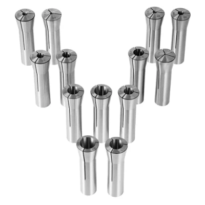 Afbeelding van VEVOR 13 stks Precisie R8 Spantang Set, 1/8 &#039;&#039; 7/8&#039;&#039;, 45# Gelegeerd Staal Mill Chuck 0&quot;/30μm TIR met Gelabelde Opbergdozen, voor Freesmachine Boorpersen Boring Machine Machining Center