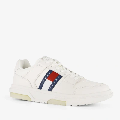 Afbeelding van Tommy Hilfiger leren heren sneakers wit Maat 42 Uitneembare zool
