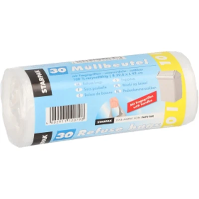 Afbeelding van Papstar afvalzak met greep 10l rol/30st
