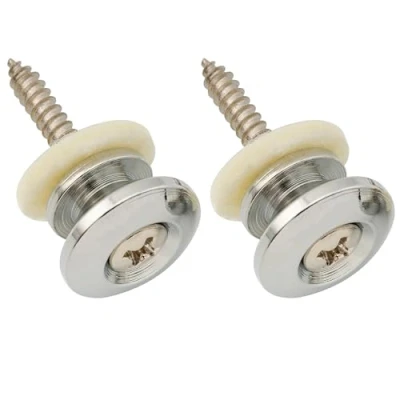 Afbeelding van Musiclily Pro 14mm Staal G type Strap Button voor Akoestische Elektrische Gitaar Basgitaar, Chroom (2 stuks)