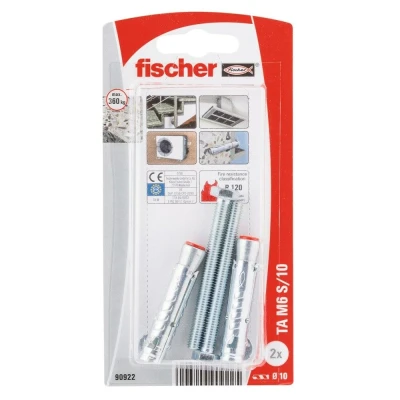 Afbeelding van Fischer TA hulsankers M6 S/10 elektrolytisch verzinkt staal inclusief bouten (Per 2 stuks)