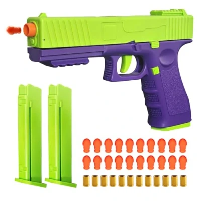 Afbeelding van Speelgoedpistool, schuimblaster, kinderpistool, soft foam bullet blaster speelgoed, speelgoedpistool van kunststof, speelgoedwapens voor kinderen, educatief gadget schietspel