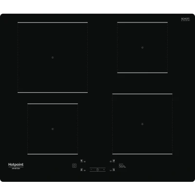 Afbeelding van HOTPOINT HQ5660SNE Inductiekookplaat 4 branders 7200W L60 cm Zwarte glascoating