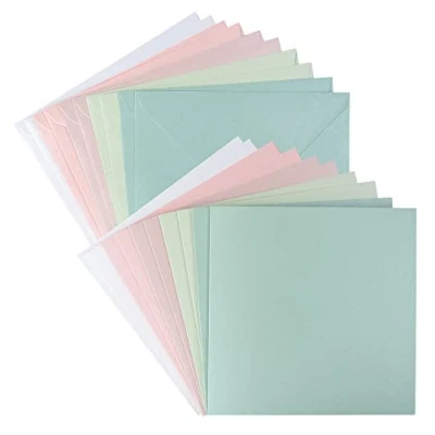 Afbeelding van Ideen mit Herz Wenskaartenset, parelmoer afwerking, 10 kaarten ca. 250 g/m² + enveloppen 120 (pastel 02, 16 x cm)