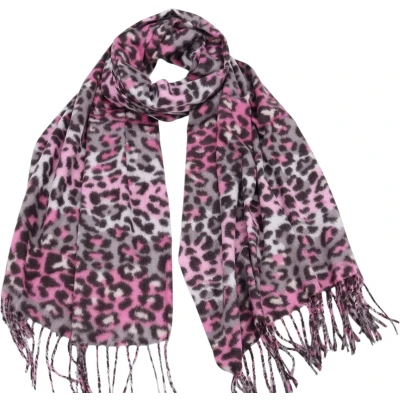 Afbeelding van Lange Warme Sjaal Panterprint Roze 180 x 70 cm (22 15#)