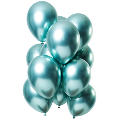 Afbeelding van Groene chrome set ballonnen 12 stuks