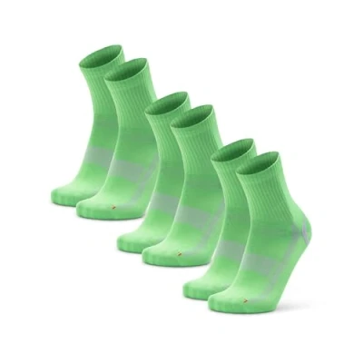 Afbeelding van DANISH ENDURANCE Korte Sport Sokken Lichte Compressie Anti Blaren 3 paar Groen Grijs Maat 43 47