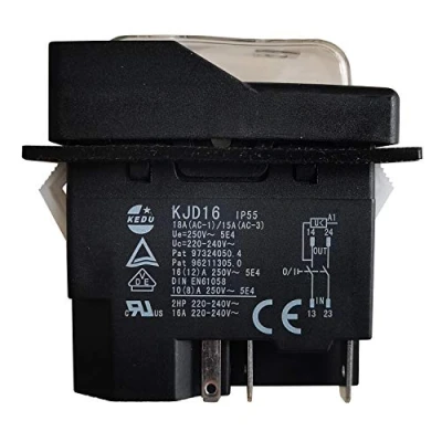 Afbeelding van KEDU KJD16 5 pins elektromagnetische schakelaar drukschakelaar voor industrieel gereedschap AC 220 240V 16A 2HP 16 (12) A 10 (8) 250V 5E4 IP55