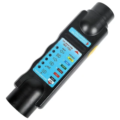 Afbeelding van Qiping Tester voor aanhangers, 7 polig, tester, polige stekker, bekabeling, achterlichten, vrachtwagen, auto, 12 V