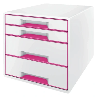 Afbeelding van Ladenblok Leitz WOW 4 laden wit/roze