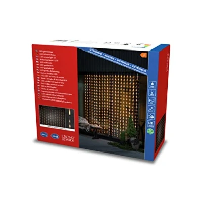 Afbeelding van Konstsmide Lichtgordijn Buiten Energielabel: F (A G) 400 LED Barnsteen (b x h) 2000 mm