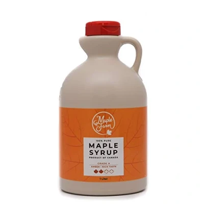 Afbeelding van MapleFarm Ahornsiroop Pure Canadian maple syrup 1 litre Grade A Amber GLUTEN FREE VEGAN