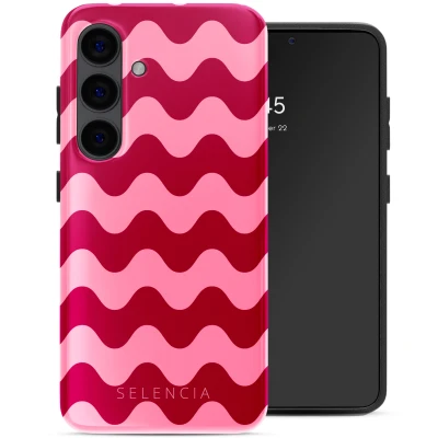 Afbeelding van Samsung Galaxy S24 Hoesje Kunststof Selencia Hardcase/Backcover Wave Vibes Lipstick Telefoonhoesje