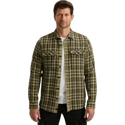 Afbeelding van PME Legend Overshirt Herringbone Groen/dessin XL
