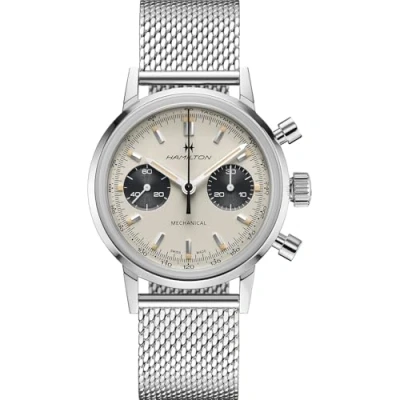 Afbeelding van Hamilton American Classic Intra Matic Chronograph H H38429110 Horloge Staal Zilverkleurig Ø 40 mm