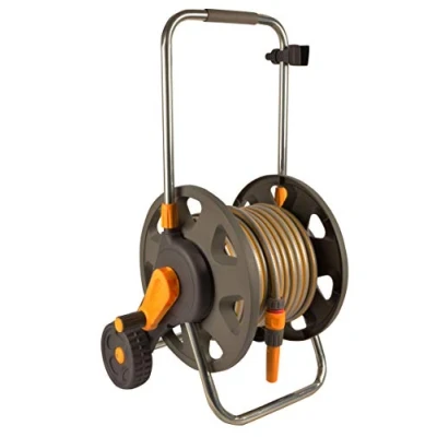 Afbeelding van HOZELOCK Plus slangwagen 30 m (Ø 12,5 mm) gemonteerd: maximale capaciteit van 60 m, robuust frame voor algemeen gebruik, wordt geleverd met slang, 1 spuit + aansluitingen