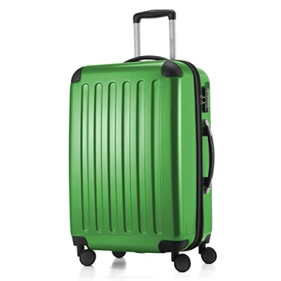 Afbeelding van HAUPTSTADTKOFFER Alex harde koffer met 4 dubbele wielen, trolleykoffer, uitbreidbare reiskoffer, TSA, 65 cm, 74 liter, groen