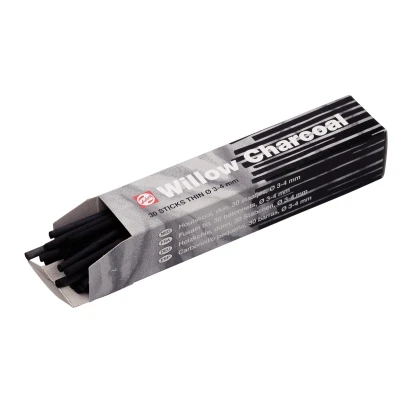 Afbeelding van Talens houtskool 3 4 mm, doosje met 30 staafjes