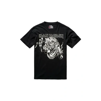 Afbeelding van Brandit IRON Maiden Design GLOW IN THE DARK Pigment Tshirt print, Heren, Maat: XL, Black