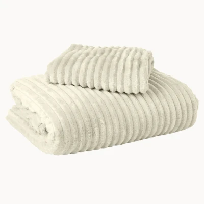 Afbeelding van Tot 70% korting Dekbedovertrek Teddy Rib Offwhite