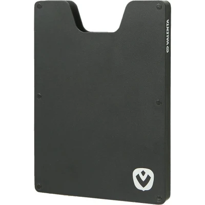 Afbeelding van Valenta Card Case Aluminium Black Zwart