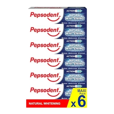 Afbeelding van Pepsodent Natuurlijke tandpasta met fluoride en calcium voor wittere tanden in één week 75 ml (6 x ml)