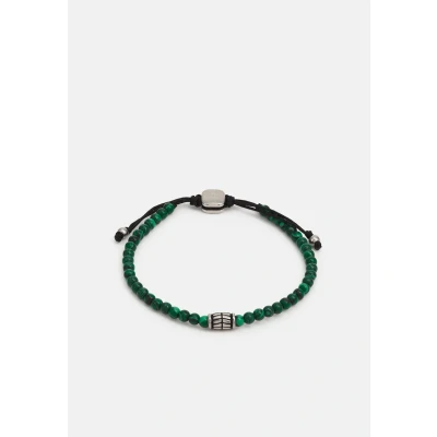 Afbeelding van Fossil JF04415040 Armband Beads staal edelsteen zilverkleurig groen 4