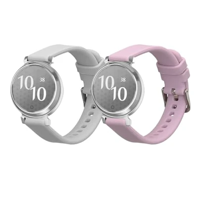 Afbeelding van kwmobile horlogebandje geschikt voor Garmin Lily 2 polsband Smartwatch bandje van TPU Activity tracker horloge band in lavendel / grijs
