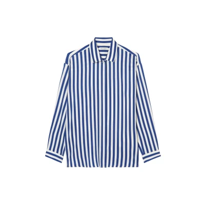 Afbeelding van Marc O&#039;Polo LONG Sleeve Printed Overhemdblouse, Dames, Maat: 36, Multi shiny blue
