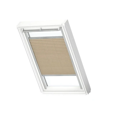 Afbeelding van VELUX Origineel Plisségordijn (FHL), Zilveren Kozijn, PK04, Dusty Sand