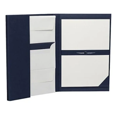 Afbeelding van Rössler Papier 1024831009 Royal Briefomslag DIN A4/DL, 25/25, blauw/wit geribd