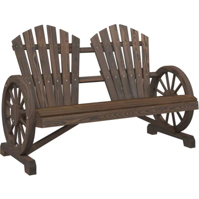 Afbeelding van Tuinstoel 2 zits Adirondack massief vurenhout