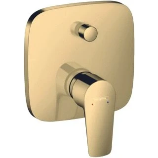 Afbeelding van Hansgrohe badmengkraan met zekerheidscombinatie talis e 1 greeps inbouw gepolijst goud optiek 71474990