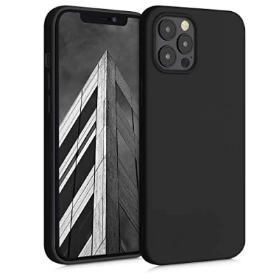 Afbeelding van kwmobile telefoonhoesje geschikt voor Apple iPhone 12 Pro Max Hoesje smartphone Back cover in mat zwart