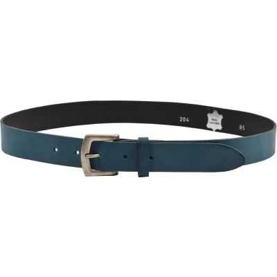 Afbeelding van Casual Blauwe Leren Riem 3cm Breedte Maat 85