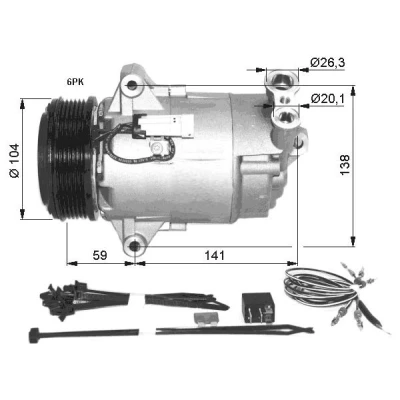 Afbeelding van Compressor, airconditioning NRF 32427