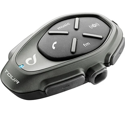 Afbeelding van INTERPHONE TOUR Enkel Bluetooth motorintercom, maximaal 4 motorrijders, afstand 1,5 km, autonomie 25 uur, snel opladen, mp3, gps, waterdicht, universeel.