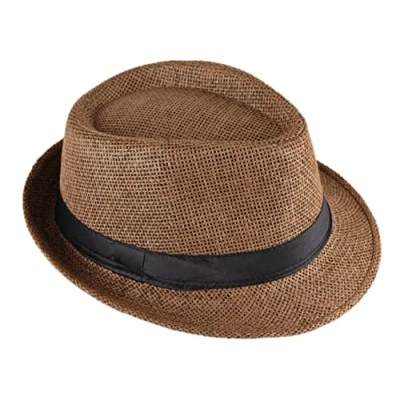 Afbeelding van Miobo Strohoed, Panamahoed, Fedorahoed voor heren, dames en kinderen, Trilby ontwerp, zonnehoed.