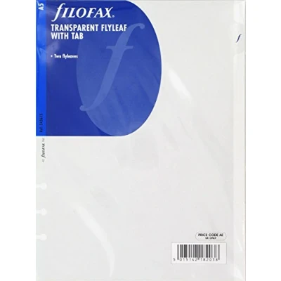 Afbeelding van Filofax A5 Transparant Vliegblad met Tab